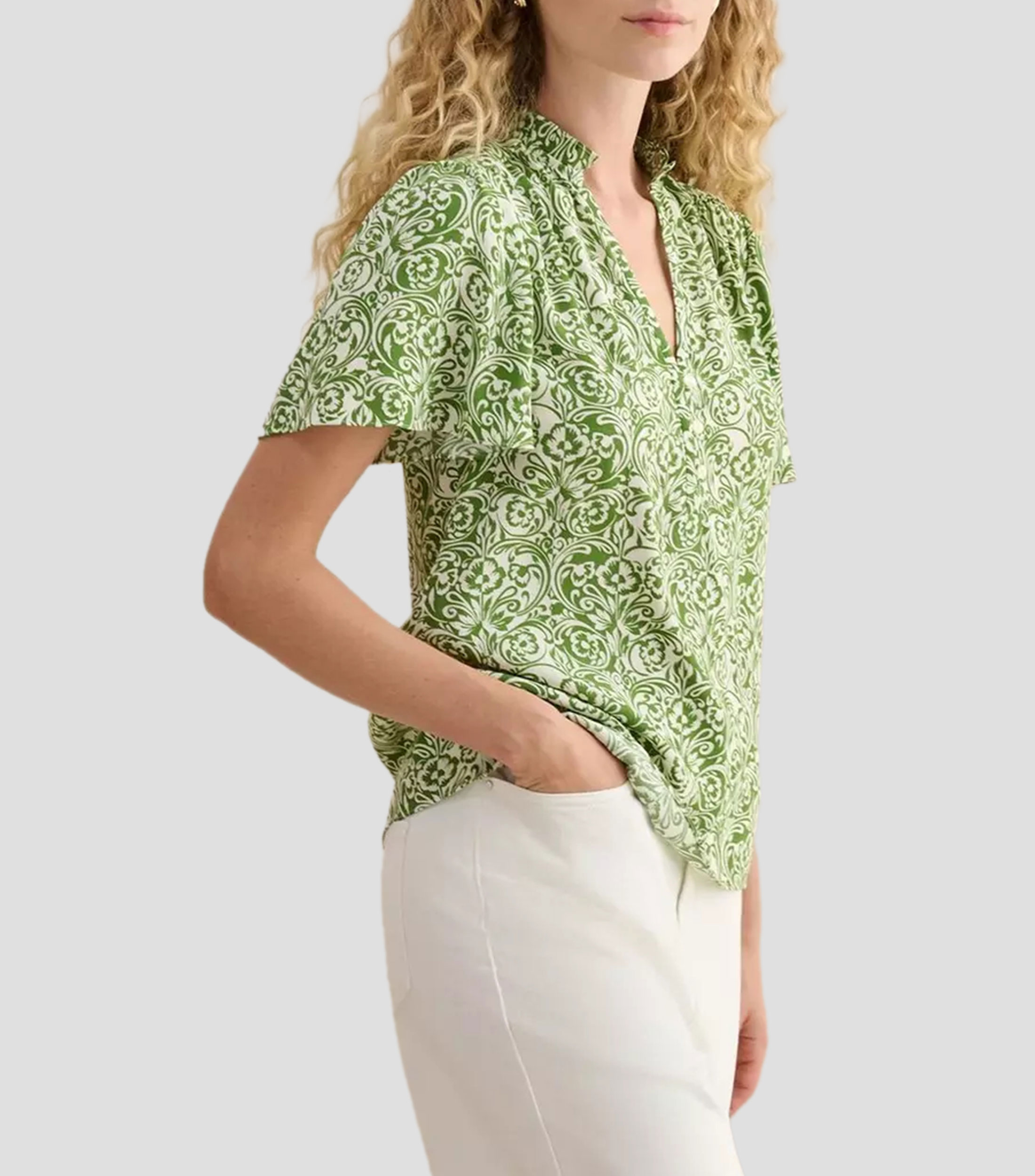 Blusa fantasía manga corta Mujer